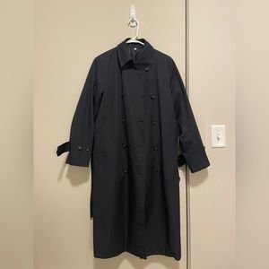 MUJI signature trench coat in navy size L